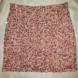 REEMONDE Sequined Pink Skirt size XL NWOT